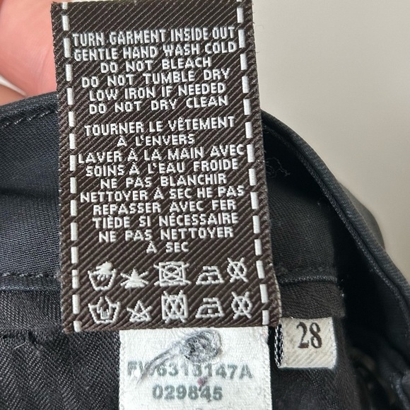 7 For All Mankind Slim Chino Faux Leather Pants Size 28 - Picture 10 of 10